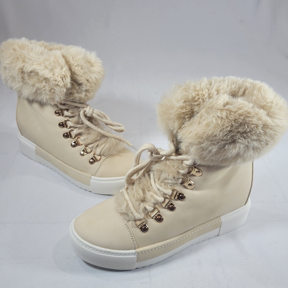 Cream Sneaker Boot - Picture 2 of 2